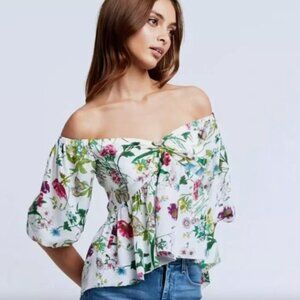 The height of femininity: L'Agence Elena off-shoulder silk top! NWT, XS